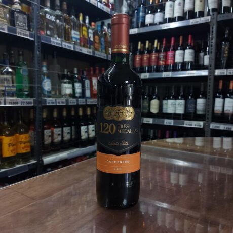 Vino 120 Tres Medallas Carmenere 700ml Viña Santa RIta