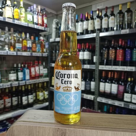 Cerveza Corona cero sin alcohol vidrio botellín 330cc