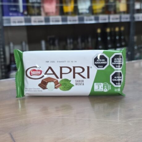 CHOCOLATE BARRA CAPRI SABOR MENTA 90g