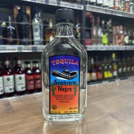 Tequila Blanco Sombrero Negro hecho en México 38% Alc Vol 200ml