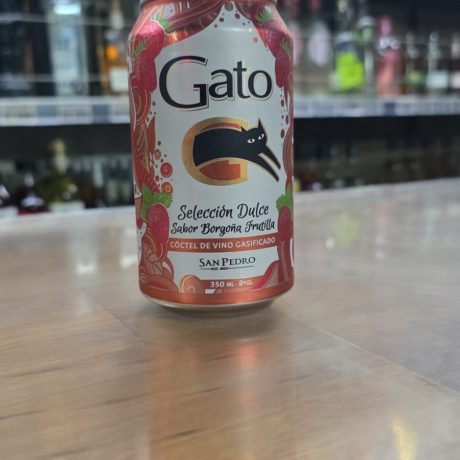 Coctel de Vino Gato Selección Dulce  Gasificado  Borgoña Frutilla 350ml / 8°